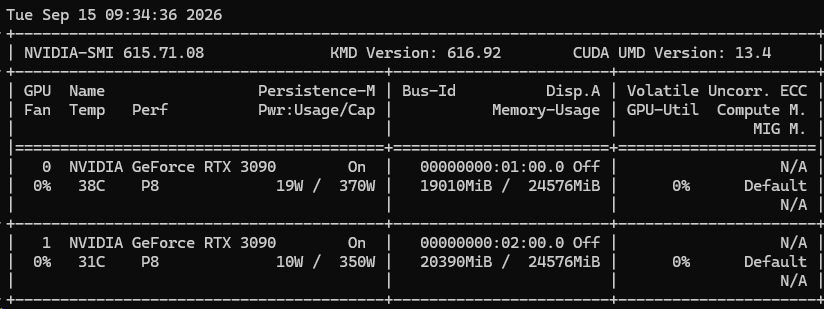 듀얼 GPU 모델 로딩 상태